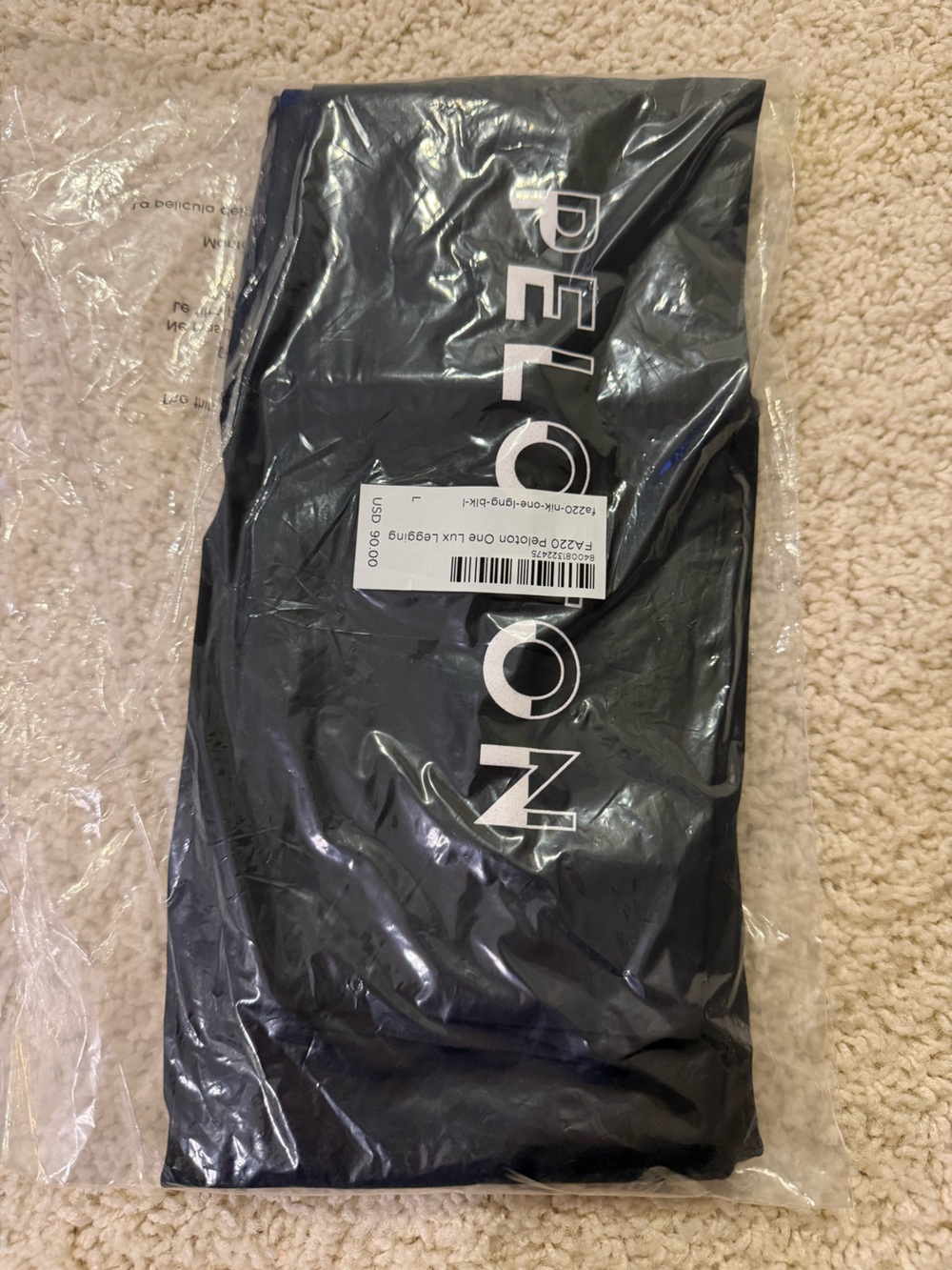 Nike one lux Peloton Black Leggings with White Logo